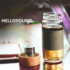 Glass tea water Bottle With Stainless Steel 304 Tea leaks Filter Bottle For Water teaTumbler My drink Car travel bottles