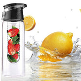 HELLOYOUNG 800ml Fruit Infusing Infuser Water Bottle Sports Lemon Juice Bottle Flip Lid For Camping Travel Outdoor Water Bottle