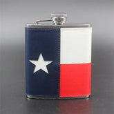 High Quality 7 oz Blue and White Portable Stainless Steel Hip Flask Whiskey Wine Pot Out Door Drinkware