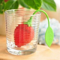 CJ052 Food-grade Silicone Strawberry Design 1 pc Loose Tea Leaf Strainer Herbal Spice Infuser Filter Tools