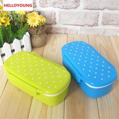 CJ005 Bento lunch boxSingle small boxes candy-colored dots microwave lunchbox food grade small children