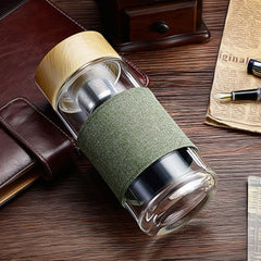 Glass tea water Bottle With Stainless Steel 304 Tea leaks Filter Bottle For Water teaTumbler My drink Car travel bottles