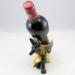 Resin Anubis God Wine Rack Best Wine Bottle Holder Animal Egyptian Dog God Wine Stand Accessories Home Bar Decor