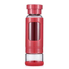 High quality 430ML Glass water bottle with tea infuser water tea bottle heat-resisting 4 colors