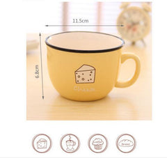 Creative Candy Color Ceramic Mug Coffee Milk Breakfast Cup Cute Porcelain Tea Mugs 250ml Novetly Gifts