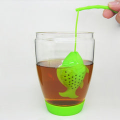 Fish Design Food Grade Silicone Loose Tea Leaf Infuser Herbal Spice Infuser Filter Strainer Drinkware