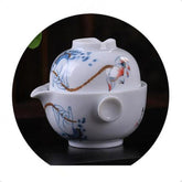 CJ225 Tea set Include 1 Pot 1 Cup, High quality elegant gaiwan,Beautiful and easy kettle teapot Chinese porcelana tea set