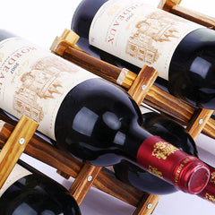 Quality Wooden Wine Bottle Holders Creative Practical Collapsible Living Room Decorative Cabinet Red Wine Display Storage Racks