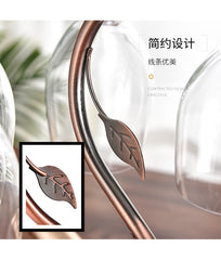 Iron Wire Maple Leaf Hollow Wine Rack Stand Hanging Drinking Glasses Stemware Rack Shelf Wine Bottle & Glass Cup Holder Display