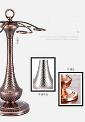 Creative Iron Wire Wine Rack Stand Hanging Drinking Glasses Stemware Rack Shelf Wine Bottle & Glass Cup Holder Display