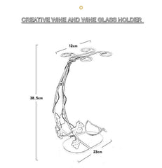 Creative Hanging Wine Glass Holder Wine Rack Metal Bracket Display Stand Bar Wine Rack Bracket Decorations Wine Glass Organizer