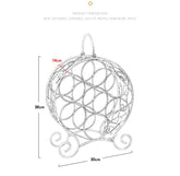 Round wine rack with seven bottles of grape leaves Red wine bottled wine rack frame European fashion Wine shelf iron ornaments