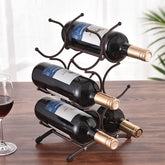 Creative European Retro Wrought Iron Wine Rack Home Desktop Decoration Rack Bar Wine Cellar Bar Supplies Home Furnishing