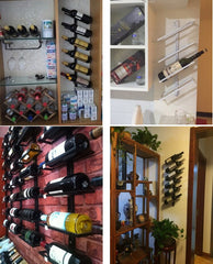 Iron Wall Mounted Wine Holder European-style Tilted/Straight Wine Rack Red Wine Champagne Bottle Display Stand Rack Organizer