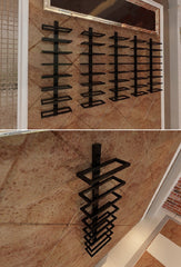 Iron Wall Mounted Wine Holder European-style Tilted/Straight Wine Rack Red Wine Champagne Bottle Display Stand Rack Organizer