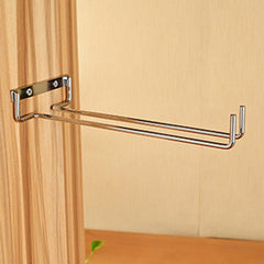 Hanging Metal Wine Cup Rack Silver/Gold Bar Single/Double Rack Wine Stemware Glass Bottle Goblet Inverted Holder