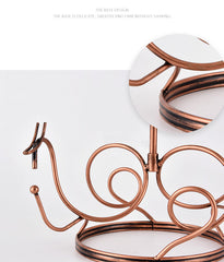 Tools Cup Glass Hanger Retro Storage Stemware Holder Kitchen Wine Bars Champagne Drying Rack Wrought Iron with 6 Hooks