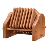 High Quality Bamboo Coaster and Holder Set Home Office Meeting Room Mugs Drinking Cup Mat Kung fu Tea Set Accessories