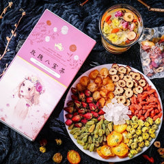 180g 15 Bag Natural Babao Tea Includes Longan Rose Jujube Herbal Tea Health Care