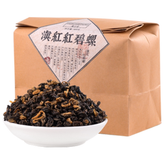 HelloYoung500g Red Biluo Black Tea In Bulk Yunnan Fengqing Dianhong Cooked Tea Fresh Tea 茶
