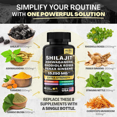 100% Dynamic Vitality Bundle - Sea Moss Multivitamin & Shilajit Power Combo