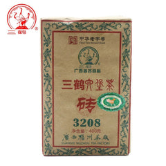 HelloYoung Three Cranes Sanhe Liu Pao Tea 3208 Golden Flower Dark Tea China Tea 400g