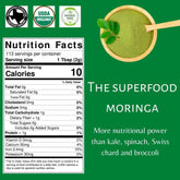 Organic moringa powder (Moringa Oleifera) - Organic Moringa Leaf Powder-8.8Oz