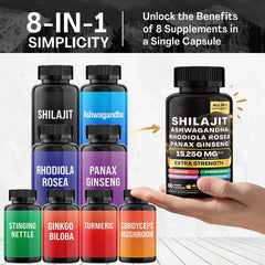 100% Dynamic Vitality Bundle Sea Moss Multivitamin Shilajit Combo