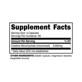 MICROINIZED Creatine Monohydrate Capsules - 60 Capsules, 3,000mg per Serving
