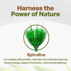Spirulina Tablets Organic 3000mg Per Serving 1250 Tablets 4 month supply