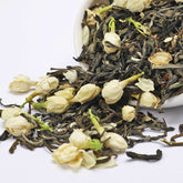 HelloYoung Chinese Green Tea Loose Leaf with Dried Jasmine White Flower 250g
