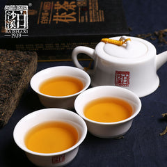 HelloYoung Yupin Fuzhuan Fu Tea * Anhua Baishaxi 1953 Royal Fu Cha Dark Tea Brick Tea 318g