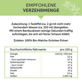 Bio Matcha Pulver Tee 50g | Premium Matchapulver | 100% ohne Zusätze | Grüntee
