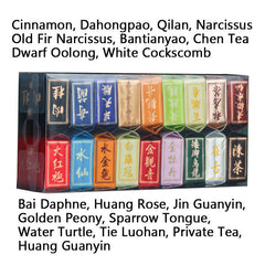 HelloYoung 18 Kinds Wuyi Oolong Tea Rock Tea Cinnamon Dahongpao Tea Narcissus Qilan 144g
