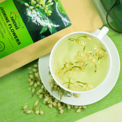 HelloYoung FullChea Dried Jasmine Flowers, 3oz/85g - Premium Edible Flowers Whole Buds