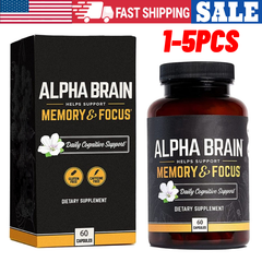 1-5PCS Alpha Brain Memory & Focus 60 Capsules Supplement for Men & Women