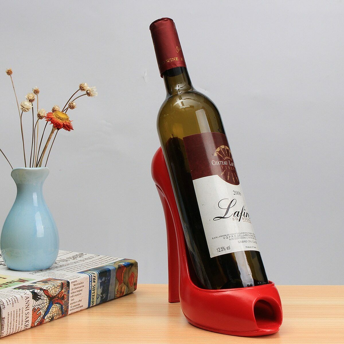 Resin High Heel Shoe Shaped Wine Bottle Holder Stylish Wine Shelf Rack Wedding Party Gift Home Kitchen Bar Accessories
