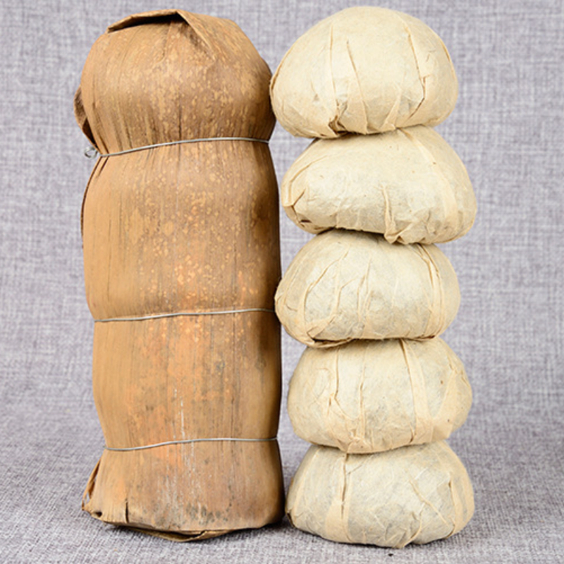 Yunnan Pu'er Tea Bamboo Shoot Shell Pu'er Tea Tuo Organic Green Tea  100*5pcs