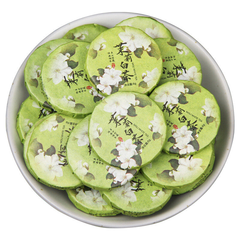Yunnan Old White Tea White Tea Jasmine Flower Tea Premium Compressed Tea Cakes