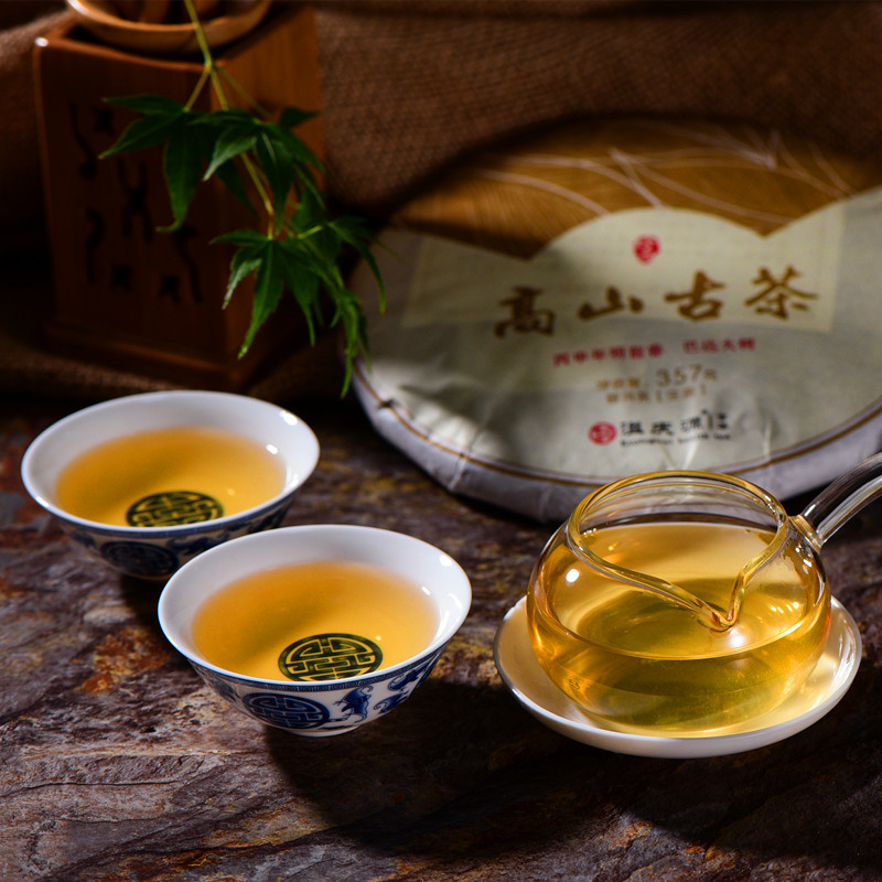 Organic Green Tea Spring Cha Tea High Mountain Ancient Tree Pu-erh Tea 357g