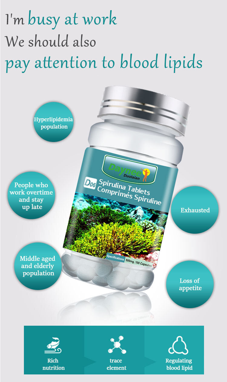 Natural Spirulina Tablet Weight Loss Beauty Anti-aging Pill