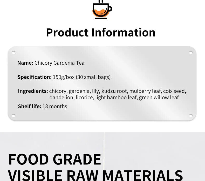 Chicory Gardenia Tea Healthy Herb Tea Bag 150g/30 Bags