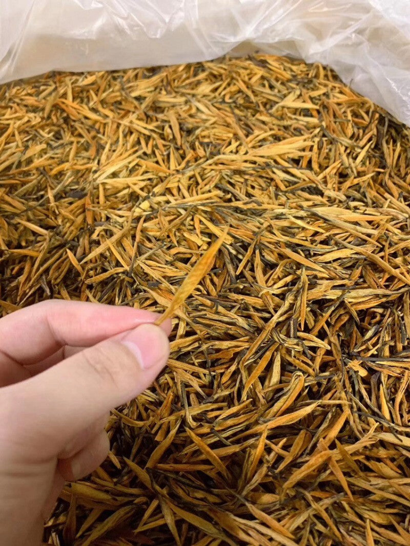 Yunnan Dian Hong Tea Fengqing Big Golden Needle Black Tea Bulk Tin 500g