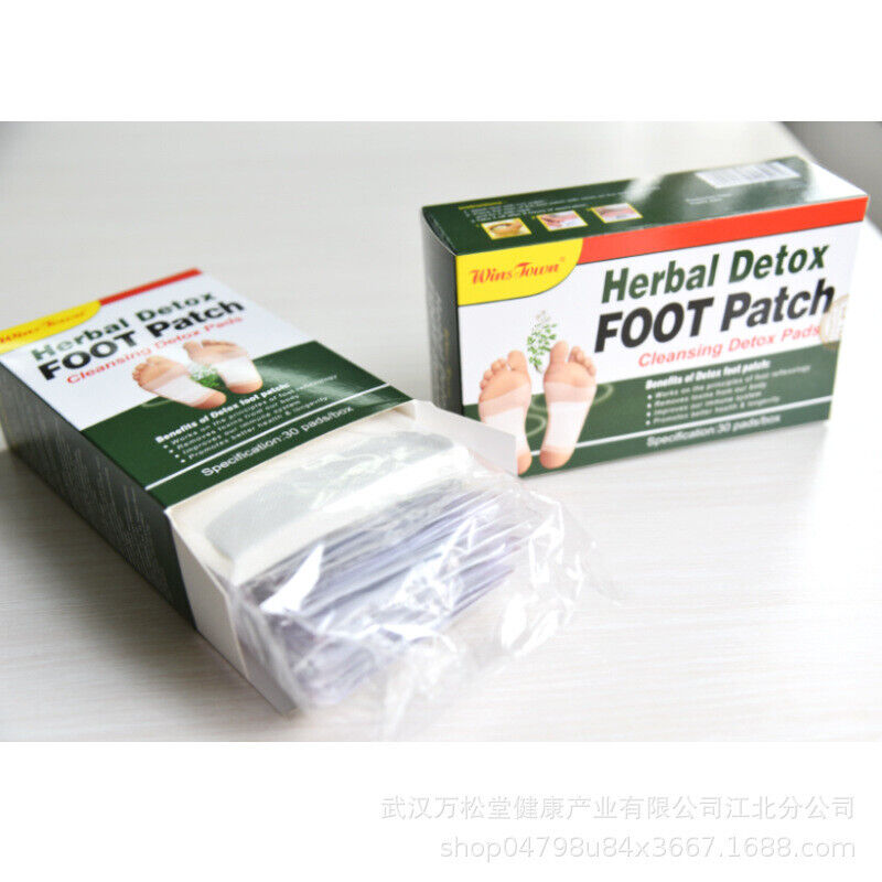 Detox Slimming Wormwood Bamboo Charcoal Foot Patch Herbal Detox Foot Patch 30pad