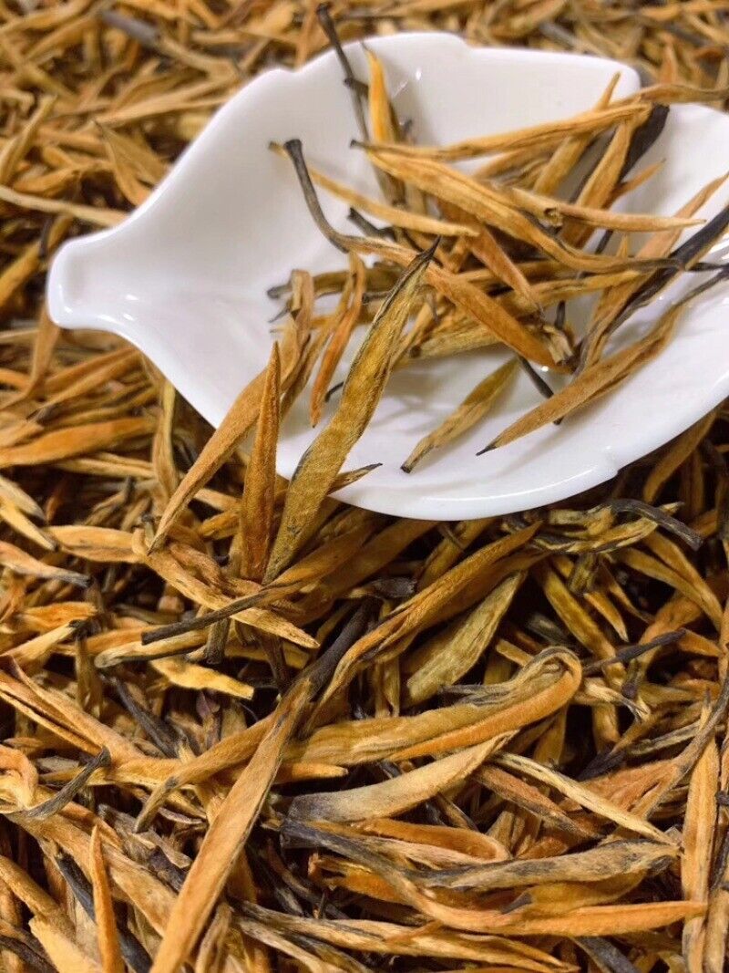 Yunnan Dian Hong Tea Fengqing Big Golden Needle Black Tea Bulk Tin 500g