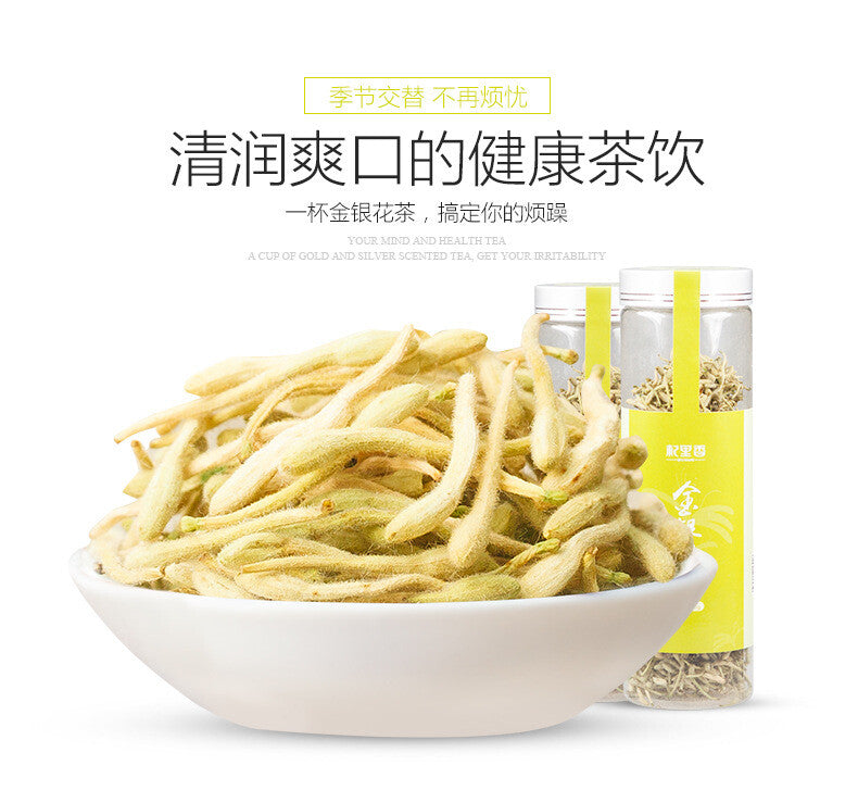 Organic Honeysuckle Tea Henan Fengqiu Bulk Honeysuckle 28g/bottle High Quality
