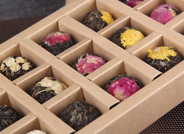 Floral Yunnan Pu'er Raw Tea Dragon Ball Lily Rose Jasmine Peony Flower Tea