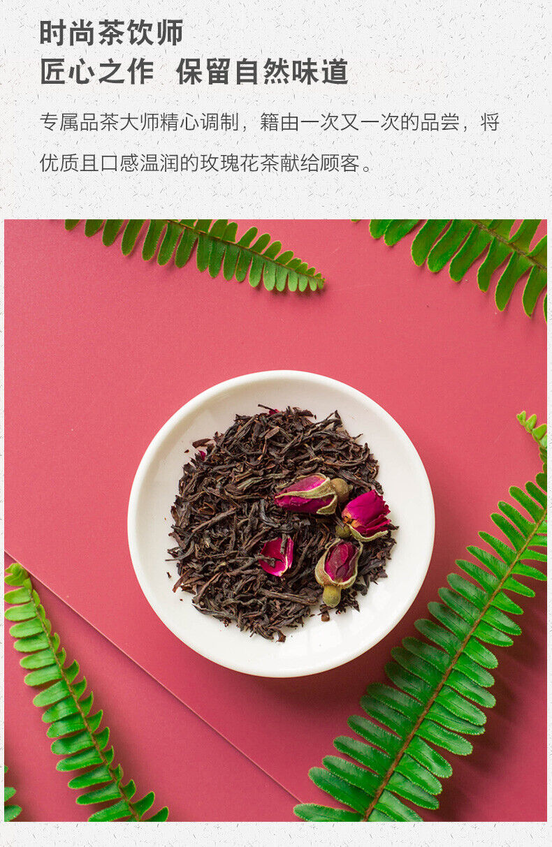 Rose Black Tea Dried Rose Petals Ceylon Black Tea Flower Blend Tea Bags