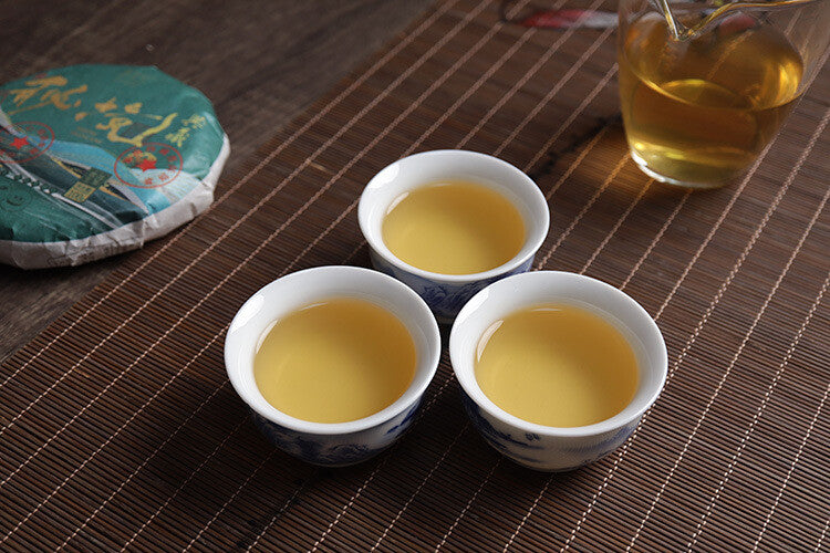 Yunnan Pu'er Tea 2023 Secret Golden Leaf 100g Small Cake Raw Pu'er Tea