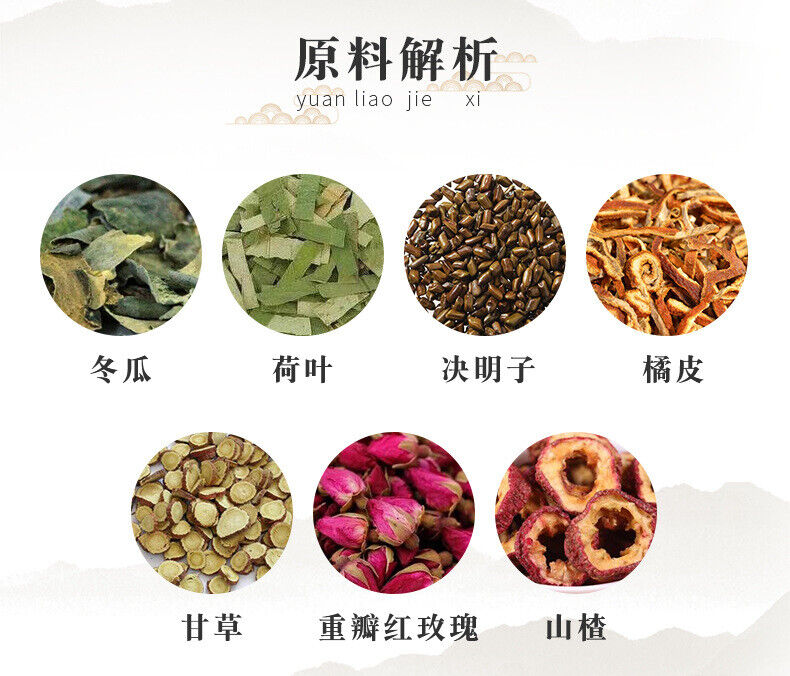 Winter Melon Lotus Leaf Tea Rose Cassia Orange Peel Tea Bags
